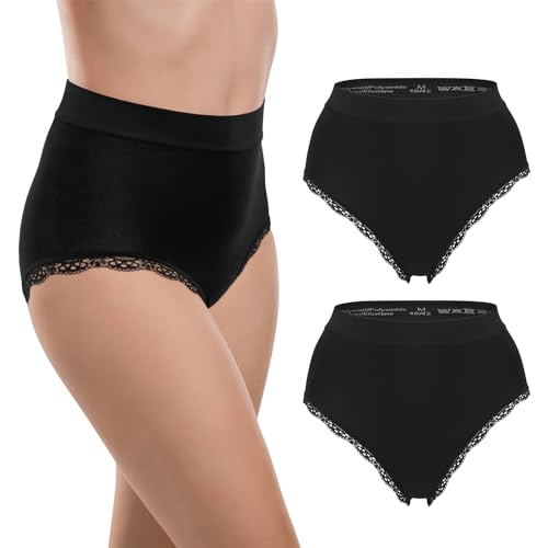 Celodoro Damen Seamless Taillenslip (2er Pack) - Schwarz XL von Celodoro