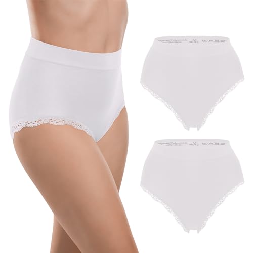 Celodoro Damen Seamless Taillenslip (2er Pack) - Weiß XL von Celodoro