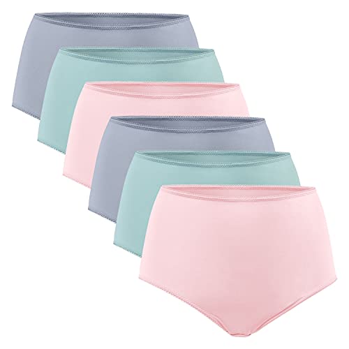 Celodoro Damen Taillenslip (6er Pack) Microfaser-Slip mit Blümchen-Muster - Pastell Mix L (44-46) von Celodoro