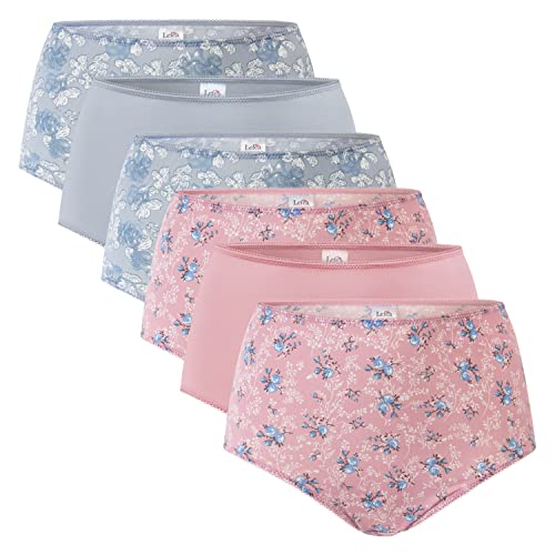 Celodoro Damen Taillenslip (6er Pack) Microfaser-Slip mit Blümchen-Muster - Tender Shoots XL (48-50) von Celodoro