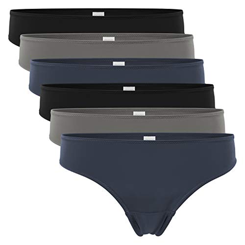 Celodoro Damen String Tanga (6er Pack), Mini-Slips aus Quick Dry-Fasern - Mix S von Celodoro