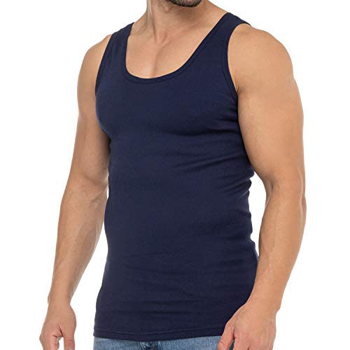 Celodoro Herren Business Tank Top (1 Stück) Achselhemd aus Baumwolle - Navy 3XL von Celodoro