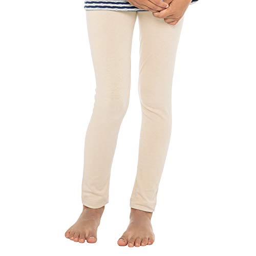 Celodoro Kinder Leggings, stretchige Jersey Hose aus Baumwolle - Beige 146-152 von Celodoro