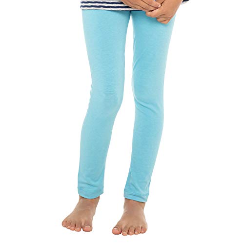 Celodoro Kinder Leggings, stretchige Jersey Hose aus Baumwolle - Hellblau 122-128 von Celodoro