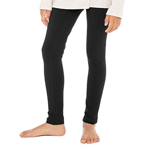 Celodoro Kinder Leggings, stretchige Jersey Hose aus Baumwolle - Schwarz 122-128 von Celodoro