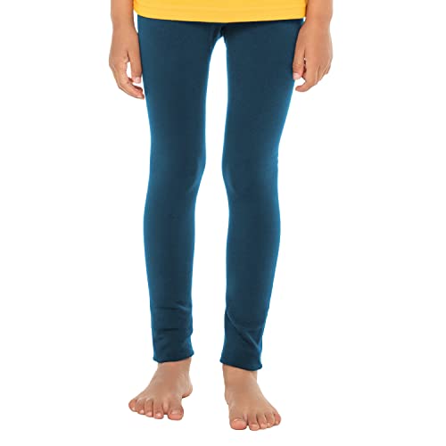 Celodoro Kinder Thermo Leggings (1 Stück) - warme Unterhose lang mit Innenfleece - Petrol 122-128 von Celodoro