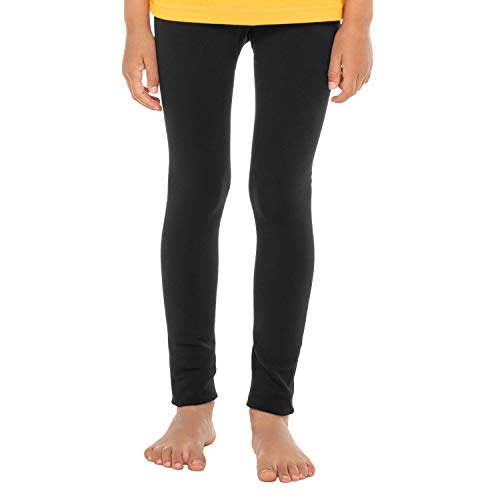 Celodoro Kinder Thermo Leggings (1 Stück) - warme Unterhose lang mit Innenfleece - Schwarz 110-116 von Celodoro