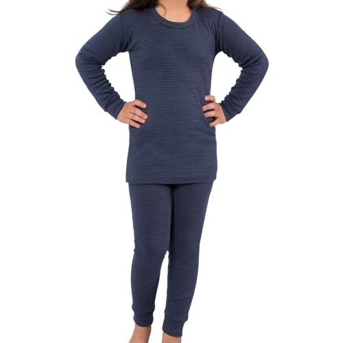 Celodoro Kinder Thermowäsche-Set Ringel-Optik - Blau 134-140 von Celodoro