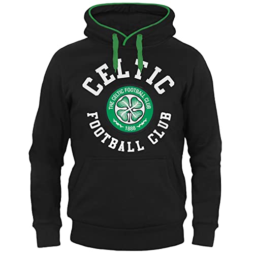 Celtic FC - Herren Fleece-Hoodie mit Grafikprint - offizielles Merchandise - Geschenk für Fußballfans - Schwarz - 2XL von Celtic F.C.