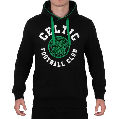 Celtic FC - Herren Fleece-Hoodie mit Grafikprint - offizielles Merchandise - Geschenk für Fußballfans - Schwarz - XL von Celtic F.C.
