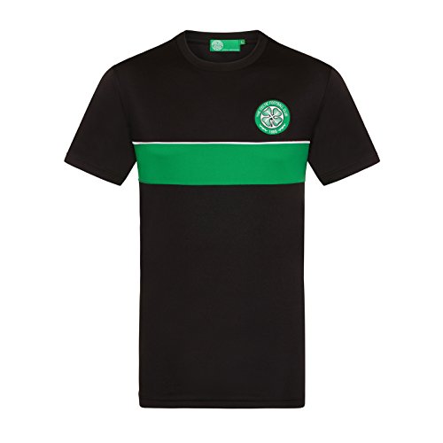 Celtic FC - Herren Trainingstrikot aus Polyester - Offizielles Merchandise - Geschenk für Fußballfans - Schwarz/Grün gestreift - 3XL von Celtic F.C.