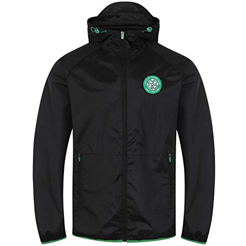 Celtic FC - Herren Wind- und Regenjacke - Offizielles Merchandise - Schwarz - Kapuze mit Schirm - XL von Celtic F.C.