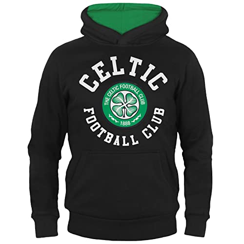 Celtic FC - Jungen Fleece-Hoodie mit Grafikprint - offizielles Merchandise - Geschenk für Fußballfans - Schwarz - 12-13 Jahre von Celtic F.C.