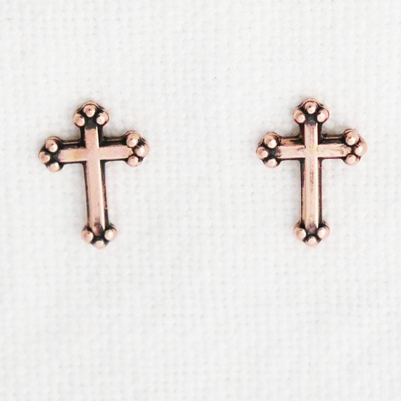 Kupfer Florentiner Kreuz Ohrstecker Massiv Mit Hypoallergenem Stahl Post Und Kupplungen Kupfer Florentiner Kreuz Ohrstecker Massiv Mit Hypoallergenem Stahl Post Und Kupplungen von CelticCopperJewelry