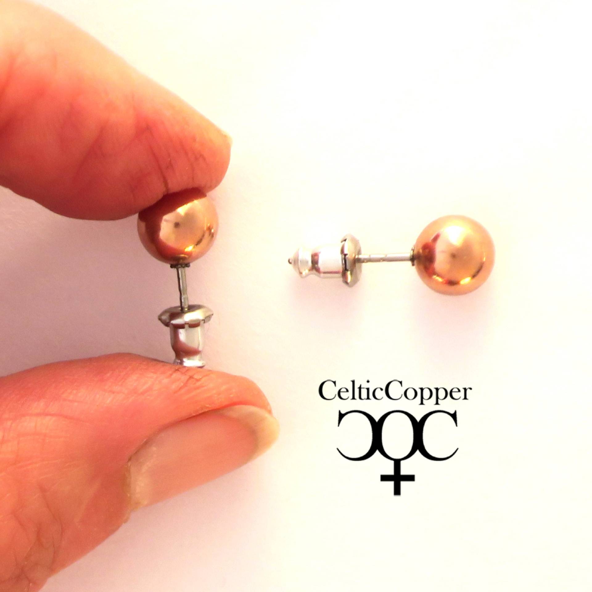 Kupfer Ohrring Ohrstecker Runde Ball Ec42 Massiv 7 Mm Post Kupfer Ohrring Ohrstecker Runde Ball Ec42 Massiv 7 Mm Post von CelticCopperJewelry