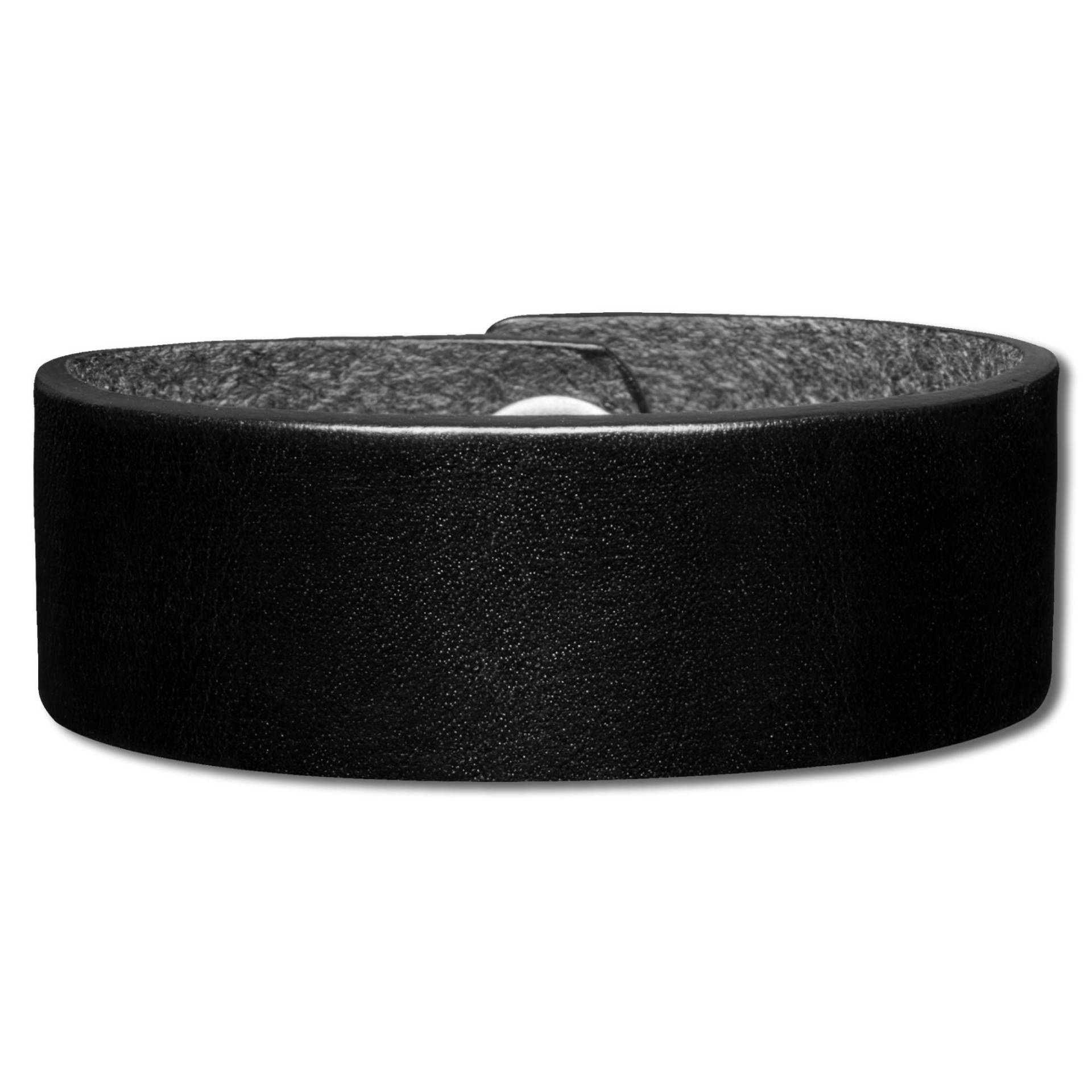 Lederarmband Schwarz 24mm Aus Vollrindleder Mit Druckknopfverschluss | Nickelfrei Lederarmband Schwarz 24mm Aus Vollrindleder Mit Druckknopfverschluss | Nickelfrei von CelticCraftShop