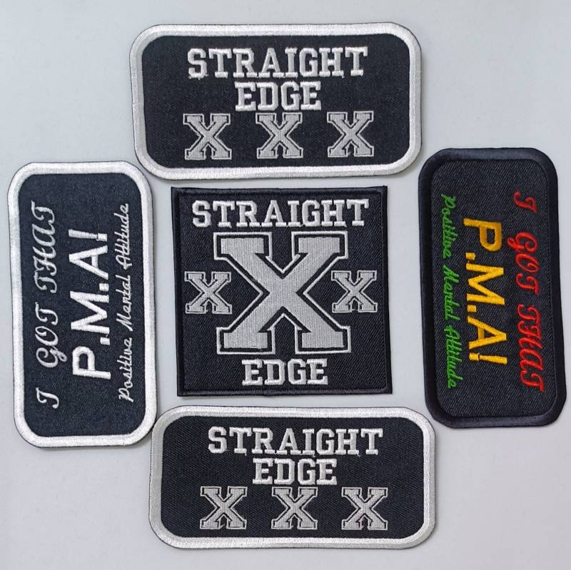 straight Edge - Gesticktes Patch Sxe Positive Mental Attitude P.m.a. Böse Köpfe von CelticRockers