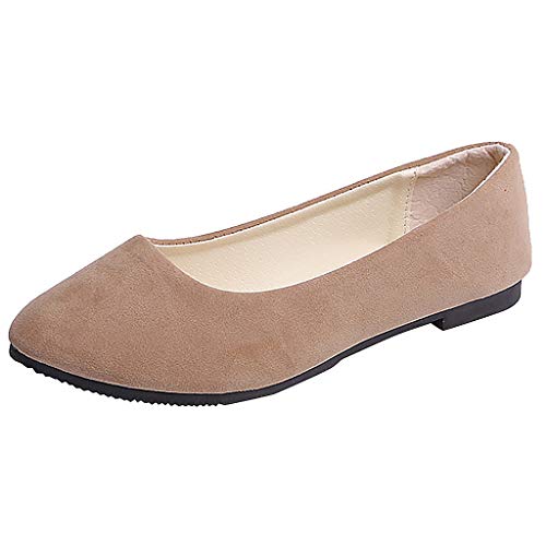 Damen Klassische Ballerinas Flache Mokassins Einfarbig Loafer Bequeme Slip-Ons Frauen Elegante Slipper Freizeitschuhe Damenschuhe Schöner Schuh Celucke (Gelb, 41 EU) von Celucke Damenschuhe