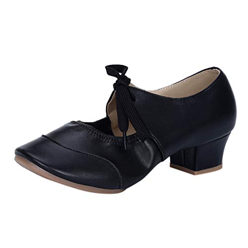 Ballettschuhe Damen Gymnastikschuhe Ballettschläppchen Ballerinas Tanzschuhe mit Geteilte Sohle für Mädchen Kinder Damen Gr 23-40 Celucke (Schwarz, 38 EU) von Celucke Sandalette