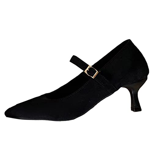 Celucke Pumps Damen Geschlossene Schuhe High Heels Stiletto Sommer Sandalen Schnalle Lässig Spitze Zehe Sandaletten Damenschuhe Absatzschuhe von Celucke Sandalette