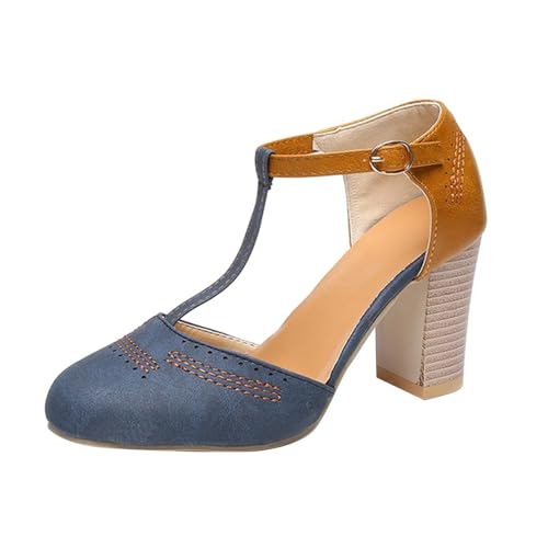 Celucke Sandalen Damen Sommer Pumps Absatzschuhe Schuhe Sandaletten High Heels Damenschuhe Elegant und Bequem Sandals Leichte Hackenschuhe Caprice Frauen Strandsandaletten von Celucke Sandalette