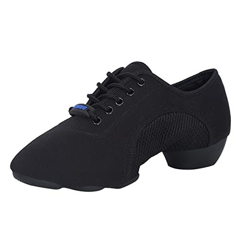 Celucke Tanzschuhe Damen Standard Latein Schnüren Salsa Ballsaal Leistung Blockabsatz Weiche Sohle Gesellschaftstanzschuhe Jazz Performance Schuhe von Celucke Sandalette