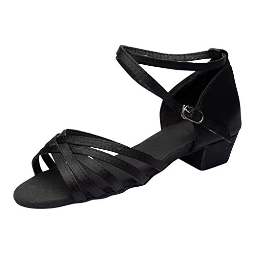 Damen Tanzschuhe Standard/Latein Salsa Tango Dance Schuhe Blockabsatz Weiche Sohle Party Hochzeit Elegante Sandalen Celucke von Celucke Sandalette
