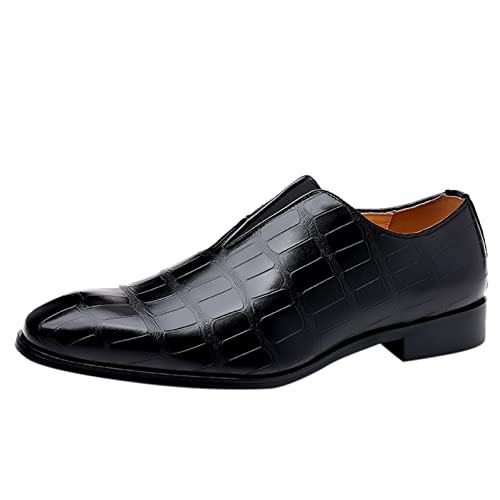 Celucke Anzugschuhe Herren Derbys Schnürhalbschuhe Männer Lederschuhe Freizeitschuhe Hochzeit Business-Halbschuh Casual Schnürschuhe von Celucke