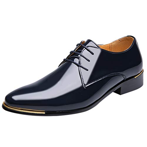 Celucke Anzugschuhe Herren Derbys Schnürhalbschuhe Spitz Lederschuhe Business-Halbschuh Männer Schnürschuhe Party Hochzeit Oxford Schuhe von Celucke