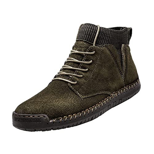 Celucke Anzugschuhe Herren Lederschuhe Lackleder Hochzeit Party Derby Schnürhalbschuhe Oxford Smoking Schuhe Männer Business-Halbschuh (Grün, 45 EU) von Celucke