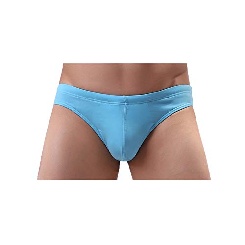 Celucke Badehose Herren Enge Slips Männer Sommer Bademode Schwimmshorts Kurze Schwimmhose Schnelltrocknend Fest Sitzend Chlorresistent UV-Schutz (Blau, M) von Celucke