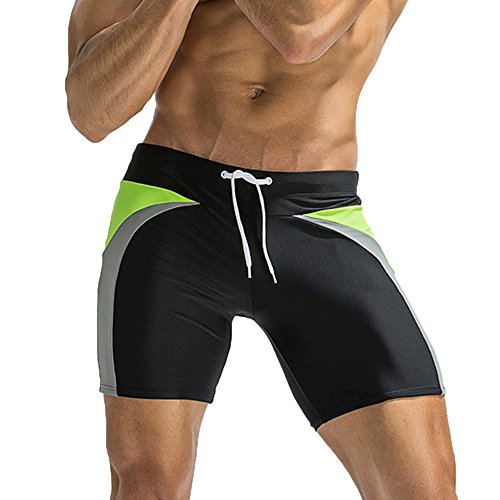 Celucke Badehose Männer Lange Badeshorts Herren Schwimmhose Schwimmshorts Boxer Badepants Sommer Shorts Mit Kordelzug, Fest sitzend | Schnelltrocknend | Jammer | Chlorresistent von Celucke