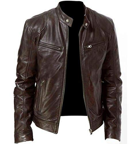 Celucke Bikerjacke Herren Lederjacke Kunstleder Basic Biker Jacke Vintage Übergangsjacke Herbst Winter Lederblouson Celucke Bikerjacke Herren Lederjacke Kunstleder Basic Biker Jacke Vintage Übergangsjacke Herbst Winter Lederblouson von Celucke