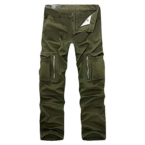 Celucke Cargohose Herren Pure Vintage Cargo Hose mit 7 Taschen, Männer Freizeithose Chinos Militär Army Feldhose von Celucke