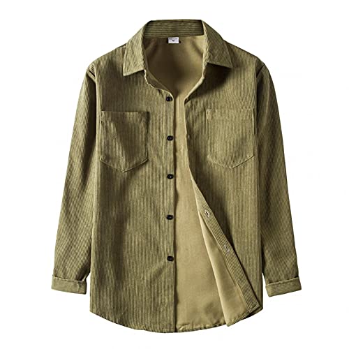 Celucke Cordhemd Herren Cord-Hemd Langarm Männer Freizeithemd Regular Fit Button-down Shirt Einfarbig Revers Hemded Licht Hemd Herbst und Winter Bluse Celucke Cordhemd Herren Cord-Hemd Langarm Männer Freizeithemd Regular Fit Button-down Shirt Einfarbig Revers Hemded Licht Hemd Herbst und Winter Bluse von Celucke