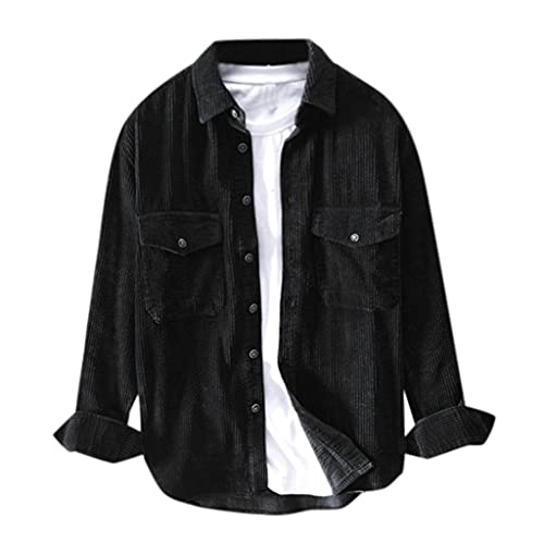 Celucke Cordhemd Herren Cord-Hemd Langarm Männer Freizeithemd Regular Fit Button-down Shirt Einfarbig Revers Hemded Licht Hemd Herbst und Winter Bluse Celucke Cordhemd Herren Cord-Hemd Langarm Männer Freizeithemd Regular Fit Button-down Shirt Einfarbig Revers Hemded Licht Hemd Herbst und Winter Bluse von Celucke
