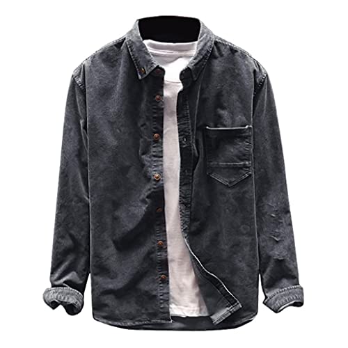 Celucke Cordhemd Herren Cord-Hemd Langarm Männer Freizeithemd Regular Fit Button-down Shirt Einfarbig Revers Hemded Licht Hemd Herbst und Winter Bluse Celucke Cordhemd Herren Cord-Hemd Langarm Männer Freizeithemd Regular Fit Button-down Shirt Einfarbig Revers Hemded Licht Hemd Herbst und Winter Bluse von Celucke