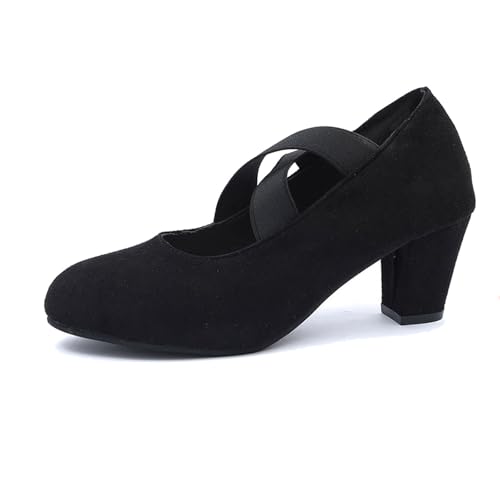Celucke Damen Pumps Breite Füße Schuhe Elegant Kleiner Absatz Elegante mit Bequeme Sommer Damenschuhe und Bequem Trachtenschuhe für Riemchen Dirndl Halbschuhe Absatzschuhe Highheels von Celucke