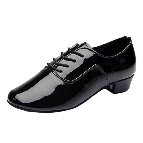 Celucke Dance Schuhe Herren Tanzschuhe Lateinische Gesellschaftstanz Schnürschuhe den Modernen Tanz Hall Latein Tanzschuhe Schuhe Indoor Trainingsschuhe Lederschuhe Moderne Herrenschuhe von Celucke