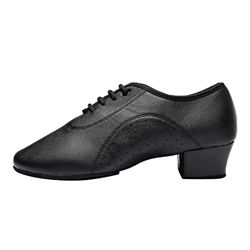 Celucke Dance Schuhe Herren Tanzschuhe Lateinische Gesellschaftstanz Schnürschuhe den Modernen Tanz Hall Latein Tanzschuhe Schuhe Indoor Trainingsschuhe Lederschuhe Moderne Herrenschuhe von Celucke