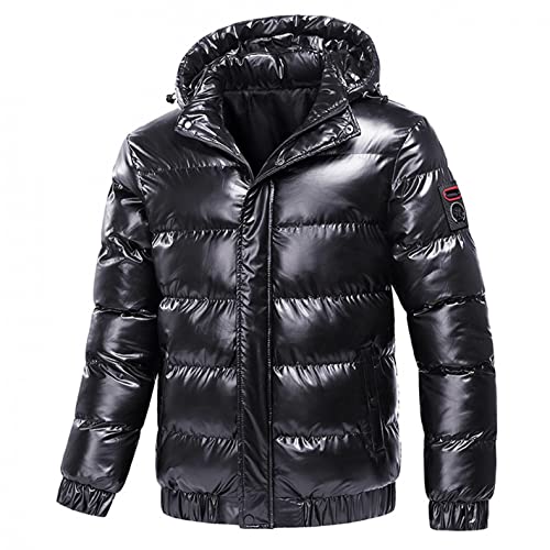 Celucke Daunenjacke Herren Glänzend Winterjacke Dicke Übergangsjacke mit Kapuze Lange Ärmel Mode Warm Outdoor Winddicht Funktionsjacke Daunenmantel Jacke Celucke Daunenjacke Herren Glänzend Winterjacke Dicke Übergangsjacke mit Kapuze Lange Ärmel Mode Warm Outdoor Winddicht Funktionsjacke Daunenmantel Jacke von Celucke