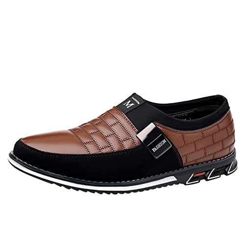 Celucke Derbyschuhe Herren Schnürhalbschuhe Lederschuhe Freizeitschuhe, Business-Halbschuh Männer Anzugschuhe Oxford Casual Schnürschuhe von Celucke