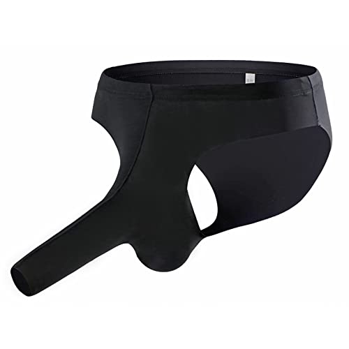 Celucke Elefanten Slips Herren Tangas String, Sport Hipster Unterwäsche Männer Reizunterwäsche Mann Reizwäsche Schlüpfer (Schwarz, XL) von Celucke