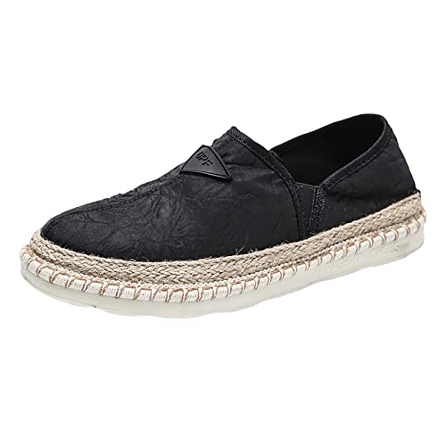 Celucke Espadrilles Herren Segeltuchschuhe Low Top Canvas Schuhe Sportschuhe Freizeitschuhe Slip On Stoffschuhe Faulenzer Schlupfen Herrenschuhe von Celucke