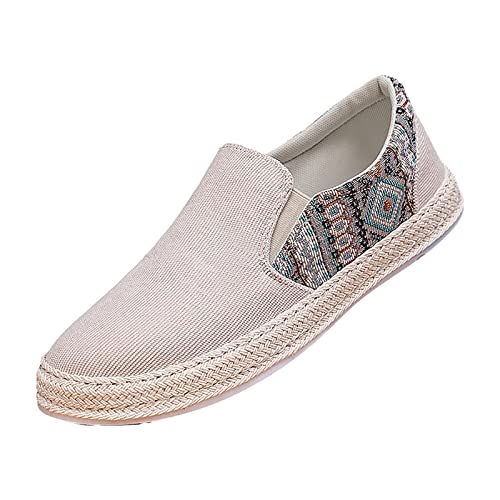 Celucke Freizeitschuhe Herren Segeltuchschuhe Flache Schuhe rutschfest Canvas Slip On Stoffschuhe Low Top Runde Zehe Sportschuhe Faulenzer Schlupfen Leinwand Flacher Mund Bequem Schuhe von Celucke