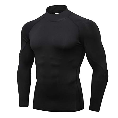 Celucke Funktionsshirt Langarm Kompressionsshirt Herren Sportunterwäsche Funktionsunterwäsche, Unterhemden Männer Laufshirt Kompression Compression Shirt von Celucke