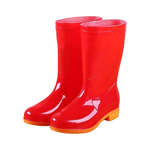 Celucke Gummistiefel Unisex Erwachsene Regenstiefel Halbhoch Regenschuhe wasserdichte rutschfest Rain Boot Ankle Leicht Stiefel von Celucke