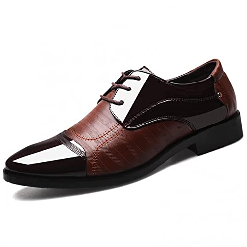 Celucke Herren Anzugschuhe Business Oxford Schuhe, Lederschuhe Schnürhalbschuhe Smoking Lackleder Hochzeit Derby Leder Brogue Schwarz Braun 38-47 Celucke Herren Anzugschuhe Business Oxford Schuhe, Lederschuhe Schnürhalbschuhe Smoking Lackleder Hochzeit Derby Leder Brogue Schwarz Braun 38-47 von Celucke