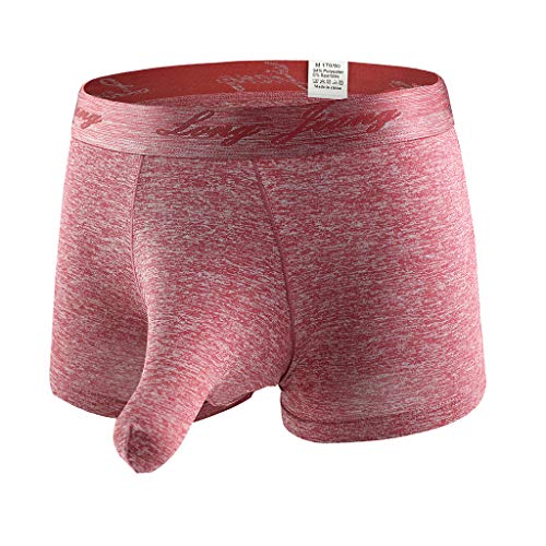 Celucke Herren Boxershorts EIS Seide Einfarbig Transparent, Männer Unterwäsche Slip Atmen Shorts Unterhose Bequem Briefs von Celucke