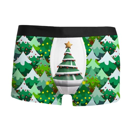Celucke Herren Boxershorts Weihnachten Lustige Bunte Unterhosen Männer Unterwäsche Trunks bequemer Sitz Pants Sports Weinachten Kostüm Casual Sports Boxershorts mit Eng Anliegender Nachtwäsche von Celucke